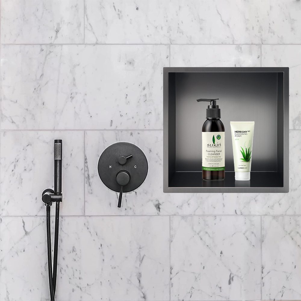 Accessoires de salle de bain à gros, pas chers, niches de douche en acier inoxydable pour les murs de douche
